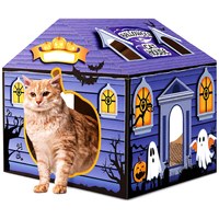 Griffoir pour chat en carton pour Halloween, motif citrouille, fantôme, chauve-souris, taille compacte, pour chats d'intérieur, vente en gros