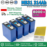 Stock en Polonia, Entrega en 3-7 Días, DDP Libre de Impuestos, 8000 Ciclos, Código QR Original, Terminal Dual MB31, Celdas de Batería Lifepo4 de Grado A de 314Ah 320Ah 3.2V