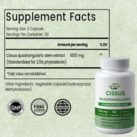 Capsules de Cissus Quadrangularis en marque propre, capsules d'extrait de Cissus, capsules de poudre d'extrait de Cissus Quadrangularis