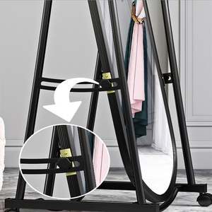 Espejo de Pie de Cuerpo Entero Simple y Moderno 2025, con Marco de Vidrio, Móvil, para Dormitorio de Niñas, Montado en la Pared, para Tiendas de Ropa, Elegante - Product Image 5