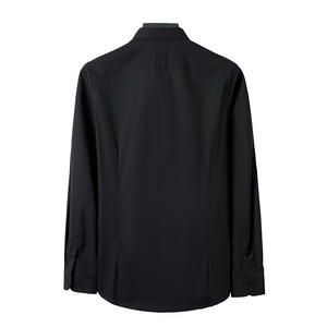 Tuta Casual da uomo camicia nera a maniche lunghe e corte con colletto abbottonato per la primavera e 1027 da stiro - Product Image 3