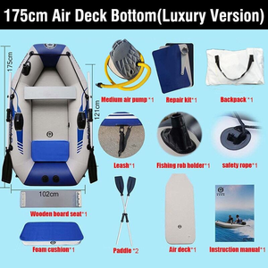 Solar Marine 1.75 M Air Deck Bodem Vissen Jacht Opblaasbare Boot Visser Kajak Enkele Roeiboot - Product Image 6