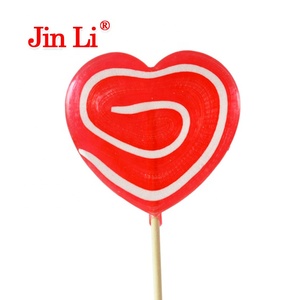 Mintas en forma de corazón rojo, piruleta de caramelo de remolino, dulce, corazón de amor grande - Product Image 4