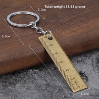 Mini règle porte-clés en alliage de zinc, outil de mesure portable pour la maison et les bijoux, disponible immédiatement