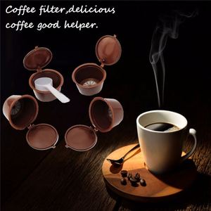 Capsule de café réutilisable, filtre à café rechargeable, cuillère, brosse, paniers filtrants, <span class=keywords><strong>dosettes</strong></span> pour un goût doux et sucré - Product Image 6