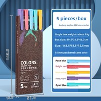 Stylo gel non effaçable couleur Morandi style chinois 0,5 mm, stylo pinceau en plastique coloré Macaron pour le bureau et l'école