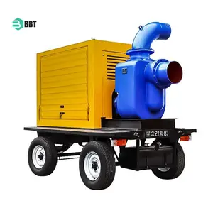 Pompe à eau de canalisation automatique à moteur diesel de vente directe d'usine pompe d'aspiration d'eaux d'égout de machine anti-inondation