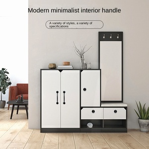 Hiện Đại Đơn Giản Lỗ Duy Nhất Nhỏ Cửa Tủ Xử Lý Nhà Máy Trực Tiếp Mỹ Màu Đen Tủ Quần Áo Xử Lý Cho Xe Bộ Dụng Cụ Cơ Thể - Product Image 2