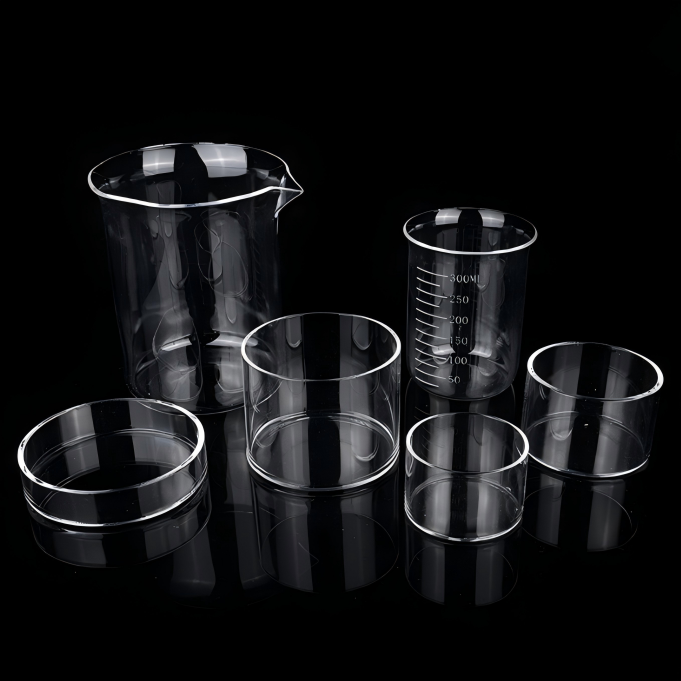 Quartz Glass Petri Dish Lab Flat