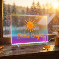 Tablero de Notas LED de 35 x 25 cm, Tablero de Mensajes Iluminado con 8 Colores, 6 Modos, Soportes y Kit para Colgar, para Venta al por Mayor y Menor