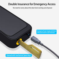 Cerradura Inteligente WiFi de Doble Plataforma Tuya TTlock, Cerradura Biométrica de Aleación de Aluminio con Huella Dactilar, Entrada sin Llave para Airbnb, Hotel, Hogar