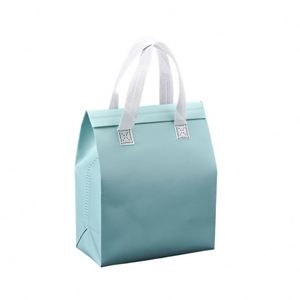 Custom Printed Recycled Aluminum Foil Thermal Waterproof Foldable Cooler Bag Insulated Food Delivery Tote Cartoon Pattern Cake - Product Image 4