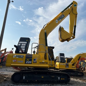 รถขุดไฮดรอลิกแบบตีนตะขาบ Komatsu PC220 มือสอง ราคาถูก รุ่นปี 2023 น้ำหนัก 22 ตัน พร้อมเครื่องยนต์ มอเตอร์ เกียร์ ปั๊ม มาตรฐาน CE/EPA ขาย - Product Image 1