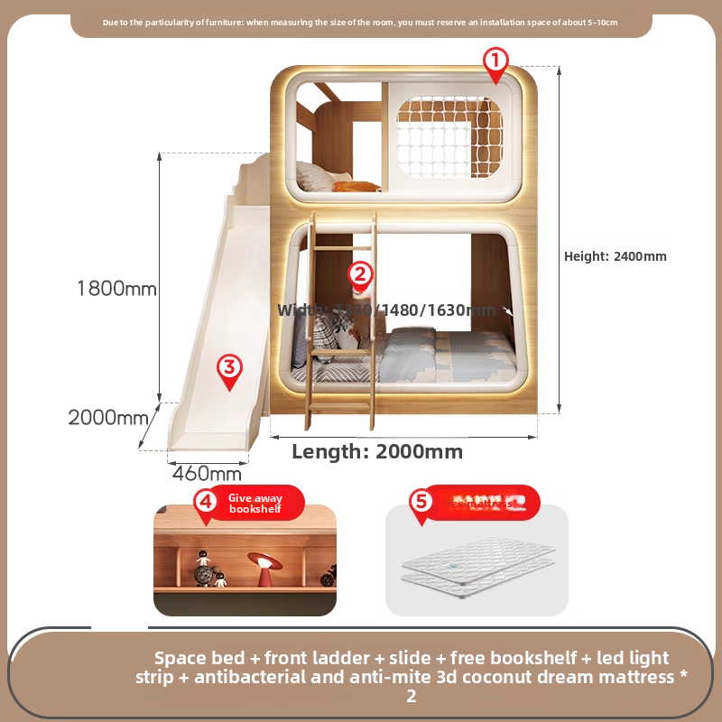 Échelle frontale avec modèle coulissant