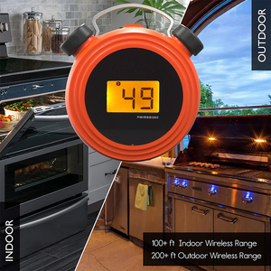 Thermomètre d'intérieur et d'extérieur sans fil pour la viande, pour la cuisine, avec 2 capteurs sensoriels MiniClock, outil de mesure - Product Image 5
