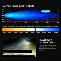 Barra de Luz LED de 50 Pulgadas de Una Sola Fila, Color Ámbar, DRL, Luz Auxiliar de Conducción para F150, Bronco, Tundra, Chevrolet Silverado, Todoterreno 4X4