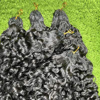 Extensions de cheveux humains bouclés au crochet, tresses sans nœuds, mèches de cheveux humains bouclés birmans pré-bouclées