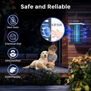 Nuevo diseño 2025 Mosquito Zapper 2 en 1 Bug Zapper portátil y recargable con batería de 4000mAh 4000V para Patio - Product Image 4