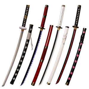 10 estilos 104CM 0ne pieza Roronoa Zoro Law Qiu Shui <span class=keywords><strong>Aki</strong></span> Mizu Prop accesorios madera <span class=keywords><strong>Anime</strong></span> Katana espada - Product Image 2