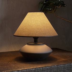 Lámpara de mesa con base de cerámica, bombilla Led E27, control de interruptor para dormitorio, sala de estar, estudio, decoración de estilo chino moderno - Product Image 1