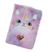Carnet/Agenda A5 de haute qualité avec couverture en peluche thermocollée, design personnalisé mignon d'animaux, couverture rigide, 80 feuilles, pour enfants, bureau, femmes