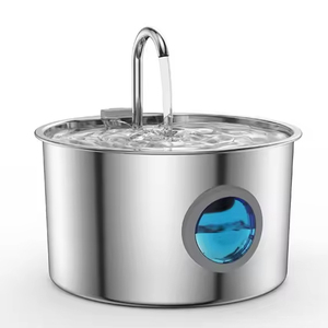 Automatic Indoor <span class=keywords><strong>Stainless</strong></span> <span class=keywords><strong>Steel</strong></span> Fountain for Cats 3.2L <span class=keywords><strong>Pet</strong></span> Bowls Alimentadores Garrafas de água para cães <span class=keywords><strong>Silver</strong></span> Indoor Cat Dog - Product Image 1
