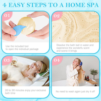 Bombes de bain personnalisées à étiquette privée, bombes de bain relaxantes avec accessoires de bain