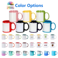 Vente en gros de tasses à café en céramique blanche personnalisées de 11 oz avec logo personnalisé imprimé par sublimation pour Noël