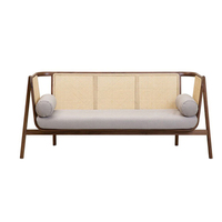 Salon de luxe chaise en bois canapé combinaison salon loisirs canapé en rotin en bois massif