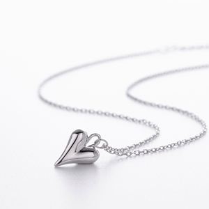 Collar con Colgante de Corazón Pulido en Plata de Ley S925 Chapado en Oro de 18K, Colección de Lujo SPJ, con Circonita, Estilo Vintage, Joyería Fina - Product Image 6