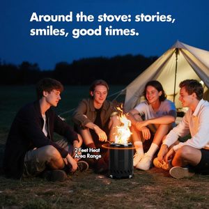 Wholesale Portable Smokeless Wood Pellet-Fueled Wood Burning Tabletop <b>Fire</b> Pit Stainless Steel Powder Coated for <b>Outdoor</b> Heating - Product Image 6