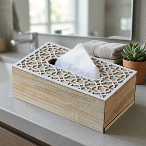 Hot Selling Tissue Holder Wooden Tiles Design <b>Napkin</b> <b>Dispenser</b> Multifold Trifold for Kitchen and Bathroom Tissue Box - Product Image 4
