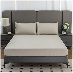 Drap-housse brodé antibactérien 95% coton 5% fibre d'argent 400TC pour mise à la terre, usage domestique et hôtelier - Product Image 1