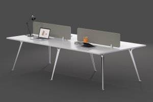 Escritorio Metálico Modular Personalizable <span class=keywords><strong>de</strong></span> Diseño Moderno y Económico para 2 Personas con Asientos Opuestos y Divisor para Estación <span class=keywords><strong>de</strong></span> Trabajo <span class=keywords><strong>de</strong></span> Oficina Abierta - Product Image 6