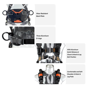 Sabuk kerja panjat gunung, sabuk keselamatan pinggang lebar dipertebal, <span class=keywords><strong>Harness</strong></span> pohon kerja batu seluruh tubuh - Product Image 6