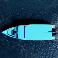 Bateau de luxe à moteur hors-bord en fibre de verre pour 26 passagers, ferry fluvial, croiseur de cabine, taxi fluvial, navire rapide à vendre - Meilleures ventes