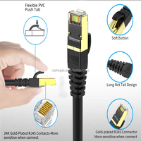 XXD kabel Ethernet CAT6A Hitam produksi khusus RJ45-connector kabel Patch FTP SSTP/SFTP panjang kustom