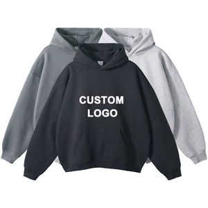 Bán Buôn Hoodies Người Đàn Ông 350GSM Heavyweight Không Có Chuỗi Trống Hoodies Unisex Dày Bông Lông Cừu Áo Quá Khổ Mà Không Có Dây Kéo - Product Image 1