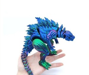 Statue de Godzilla en résine bleue, figurine de collection, modèle de personnage contemporain, décoration pour collection personnelle - Product Image 1