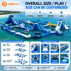Ceyu Parque Acuático Inflable Comercial, Tobogán Flotante, <span class=keywords><strong>Torre</strong></span> de Trampolín, Brincolín, Diversión para Niños y Adultos, Resort Tropical, Venta al Por Mayor - Product Image 3