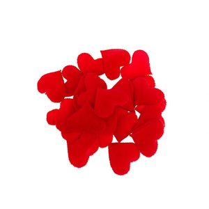 Cuori in tessuto Ilan 2 cm 30 pezzi colore rosso per artigianato e decorazioni - Product Image 2
