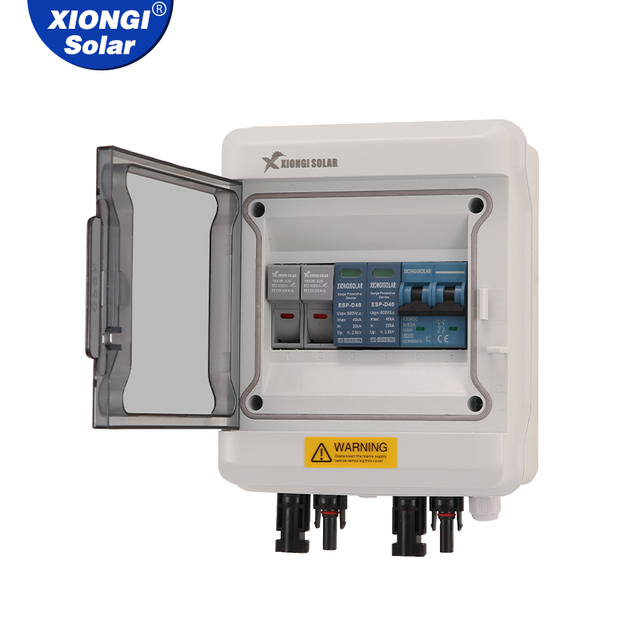 XIONGISOLAR IP65 DC Combiner Box Outdoor Waterproof 1 Input 1 Output Solar Surge Lightning Power Distribution Equipment