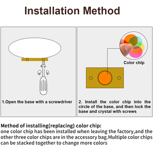 Đèn Pha Lê Nhỏ LED bảng đèn đôi mắt thiên thần ánh sáng ban đêm cho phòng ngủ phòng khách bên trang trí nội thất - Product Image 6
