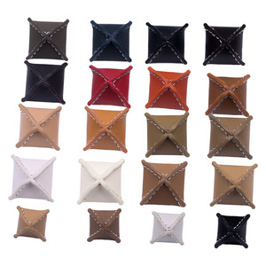Irregular Shape Square Imitation Leather Buttons Hand Sewn For Coats And Jackets - Product Image 1