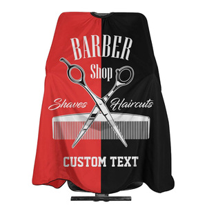Mantelle personalizzate da barbiere con mantelle personalizzate per il taglio di capelli disegnate il tuo testo fotografico grembiule da salone - Product Image 3