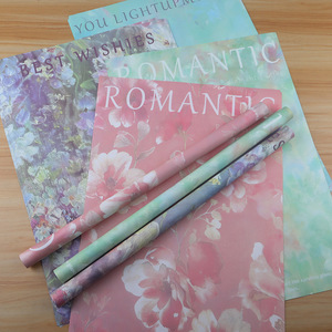 2025 nouvelle version 35*50cm Kraft peinture à l'huile Style papier d'emballage pour Bouquet de fleurs cadeau matériaux floraux - Product Image 3