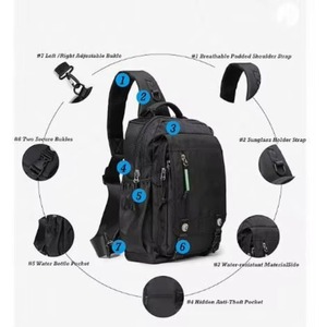 Muestra Gratuita de Bolsos Bandolera Personalizados, Mochilas de Pecho y Hombro para Hombre, Bolsa de Hombro con Correa de Alta Calidad, Bolsa de Pecho con Carga USB - Product Image 5