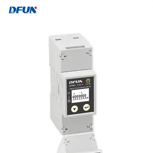 DFUN DFPM91 Single Phase Din-rail Energy Meter 22V LCD Display Rs485 Multifunctional Power Meter