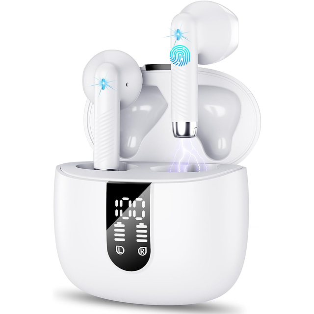 Wireless Earbuds 13mm Speaker Stereo Ear Buds Bluetooth 5.3 Headphones Tws Earbuds with Bass in Ear Earphones