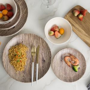 Vajillas — assiettes en bois et en mélamine, ensemble de vaisselle de maison, pique-nique, pour 6 personnes, 100% - Product Image 6